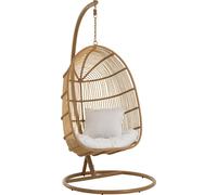 Manahee Design | Fauteuil Suspendu Ovale en Acier Naturel | Naturel | 193 x 119 x 105 cm