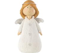 Manahee Design | Figurine Ange Polyresine Blanche Large | 29 cm x 17 cm x 12 cm
