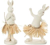 Manahee Design | Figurine Lapin Debout en Pierre Résine Multicolore | 17,5 cm Hauteur | 13 cm Longueur x Largeur