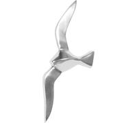 Manahee Design | Figurine murale Mouette | Aluminium poli argenté | 30 cm