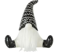 Manahee Design | Figurine Père Noël Assis en Céramique Multicolore | 24 cm x 26 cm x 14 cm | Large