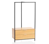 Manahee Design | Garde-robeReproduction chêne | Couleur chêne, argent et noir | Dimensions 85x152x44 cm