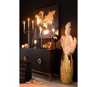 Manahee Design | Globe terrestre sur pied bois noir et doré 40x22x20 cm | 0,77 kg