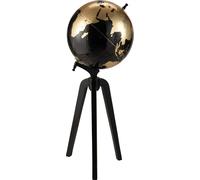 Manahee Design | Globe terrestre sur pied bois noir et doré extra large | 99x39x39 cm