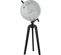 Manahee Design | Globe terrestre sur pied en bois gris/noir Extra Large | 104 x 38 x 38 cm