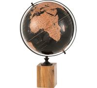 Manahee Design | Globe terrestre sur pied en bois noir 48x33x30 cm | 2,185 kg