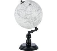 Manahee Design | Globe terrestre sur socle en bois Gris/Noir | 37 cm x 20 cm x 20 cm | Bois