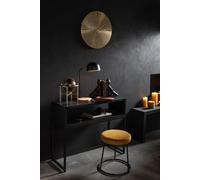 Manahee Design | Globe vintage en métal forgé | Noir et or | H : 36 cm L : 27 cm P : 31 cm