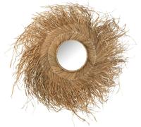 Manahee Design | Grand miroir rond en rotin naturel | Naturel | Ø 90 x 5 cm