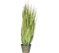Manahee Design | Herbes sauvages en pot plastique vert | Dimensions 68 x 32 x 32 cm