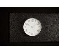 Manahee Design | Horloge chiffres arabes plastique argenté | 40 x 40 x 5 cm