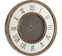 Manahee Design | Horloge Chiffres Romains Bois Doré 47x47x6 cm | Style Antique Small