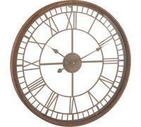 Manahee Design | Horloge Chiffres Romains Métal / Verre Rouille | 6,5 cm x 67 cm x 67 cm