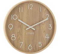 Manahee Design | Horloge mural Bois Naturel 53x53 cm | Hauteur 5,5 cm