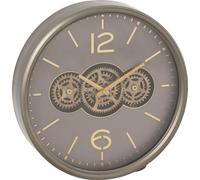 Manahee Design | Horloge murale Bois gris | 39x39 cm | 9 cm de largeur