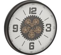 Manahee Design | Horloge murale Bois noir | 60x60 cm | 9,5 cm de largeur