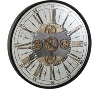 Manahee Design | Horloge Rond Chiffres Romains Métal Noir 78x78 cm