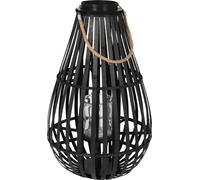 Manahee Design | Lanterne Bambou Noire Forme Goutte | Dimensions 90 x 42 x 42 cm