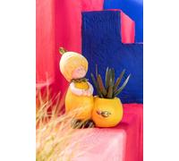 Manahee Design | Lot de 3 jardinières enfant en polyrésine multicolore | 30 x 24 x 17,5 cm