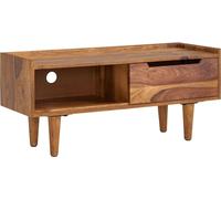 Manahee Design | Lowboard Sheesham Bois Massif Marron | 95x44x34 cm | Meuble TV avec Porte Coulissante
