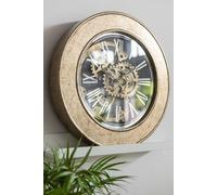 Manahee Design | Mécanisme d'Horloge en MDF Bois Doré | 50x50x8 cm