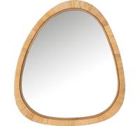 Manahee Design | Miroir en rotin naturel paille large | Naturel | 66 x 60 x 3 cm