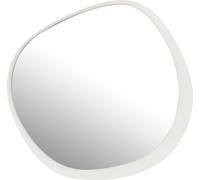 Manahee Design | Miroir mural Métal / Verre Blanc | 82 cm x 86,5 cm x 5,5 cm