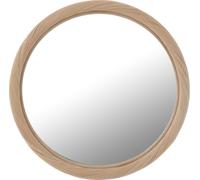 Manahee Design | Miroir Mural Rond Rotin et Verre | Naturel | 50 x 50 x 3,5 cm