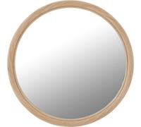 Manahee Design | Miroir Mural Rond | Rotin / Verre | Naturel | 81 x 81 x 3,5 cm
