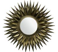 Manahee Design | Miroir mural soleil | Métal laiton antique | 74 x 74 cm