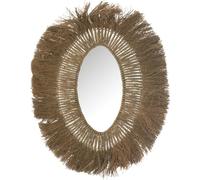 Manahee Design | Miroir Ovale en Verre | Naturel | 100 x 74 x 3 cm