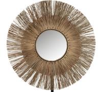 Manahee Design | Miroir Rond en Rotin Naturel | 110 cm x 110 cm | Épaisseur 2 cm