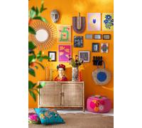 Manahee Design | Miroir Rond en Rotin Naturel | 60 x 60 cm | Hauteur 3 cm