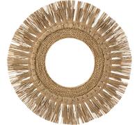 Manahee Design | Miroir Rond en Rotin Naturel | Naturel | 66,5 x 66,5 x 4 cm