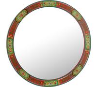 Manahee Design | Miroir rond Mumbai cadre MDF multicolore | 75 cm x 75 cm x 3 cm