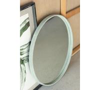 Manahee Design | Miroir Rond Petit Textile Vert | 40x40 cm | Hauteur 3.5 cm