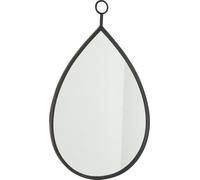 Manahee Design | Miroir Suspendu Drop Verre/MDF Noir | 74,5 cm x 45 cm x 2,5 cm