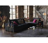 Manahee Design | Ottoman Velours Bois Noir | 60 cm x 113 cm x 100 cm
