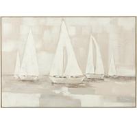 Manahee Design | Peinture sur toile acrylique | Blanc et noir | 82,5 x 122,5 x 4,5 cm