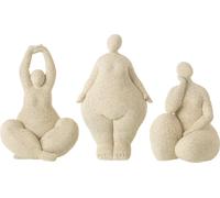 Manahee Design | Plastic beige | Sculpture femme moderne | 24,5 x 17,5 x 15 cm