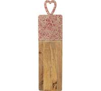 Manahee Design | Plateau Coeur Mosaique Bois de Manguier Rose | 74 cm x 20 cm x 2 cm