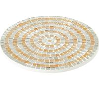 Manahee Design | Plateau Mosaïque en Verre Argent/Or Multi | 20x20x0,7 cm
