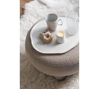 Manahee Design | Plateau Rond Aluminium Blanc Medium | 1 cm x 29.5 cm x 26.5 cm
