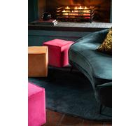 Manahee Design | Pouf Cube Velours Ocre | 37 cm x 37 cm x 37 cm | Textile
