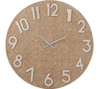Manahee Design | Raphia Naturel | 91,5 cm x 91,5 cm | Horloge murale élégante