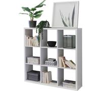 Manahee Design | Regal cube blanc en bois mélaminé | 112x29x112 cm | 9 compartiments