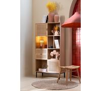 Manahee Design | Rotin Naturel | Tabouret Rectangulaire | 45 cm x 46 cm x 30 cm