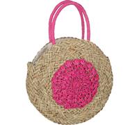 Manahee Design | Sac de plage rond en raphia naturel couleur naturelle | Naturel | 40x40x7 cm