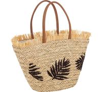 Manahee Design | Sac plage en jute naturel marron foncé | 48 x 22 x 55 cm | Riet