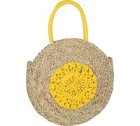 Manahee Design | Sac plage rond en jute naturel jaune | 40 x 7 x 40 cm | Riet